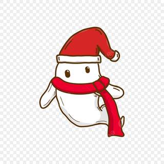 Ghost with Santa hat wallpaper