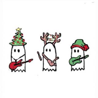 Ghost with Santa hat wallpaper