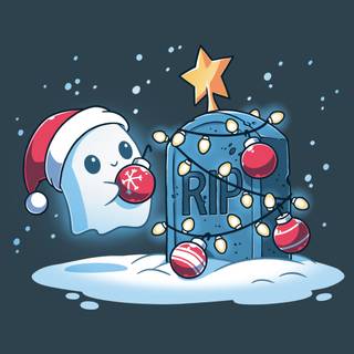 Ghost with Santa hat wallpaper
