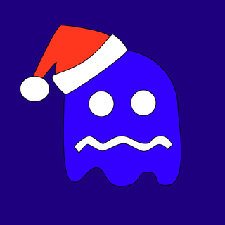 Ghost with Santa hat wallpaper