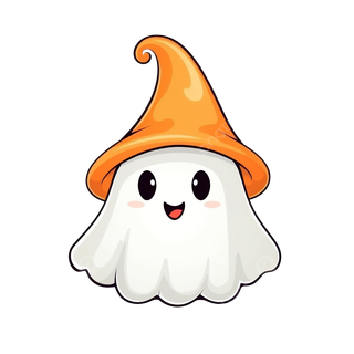 Ghost with Santa hat wallpaper