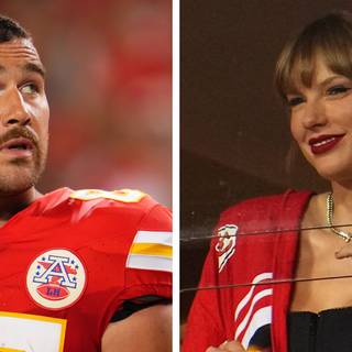 Taylor Swift and Travis Kelce wallpaper