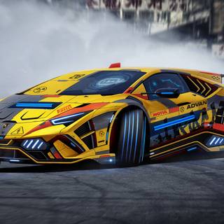 Super cars drifting wallpaper