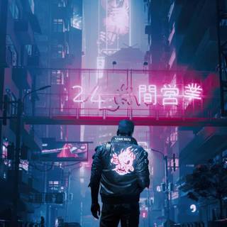 Cyberpunk vertical wallpaper