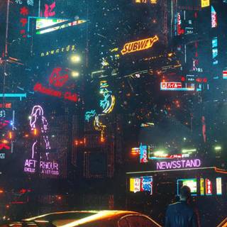Cyberpunk vertical wallpaper