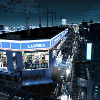 Anime landscape night wallpaper