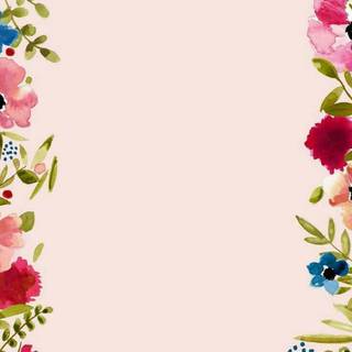 Floral borders wallpaper