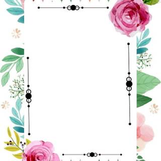 Floral borders wallpaper