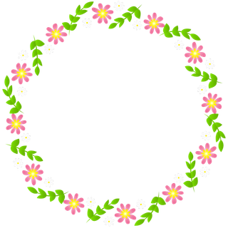Floral borders wallpaper
