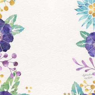 Floral borders wallpaper