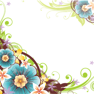 Floral borders wallpaper