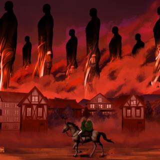 AOT Rummbling desktop wallpaper