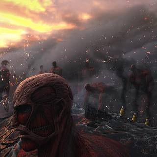 AOT Rummbling desktop wallpaper