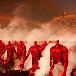 AOT Rummbling desktop wallpaper