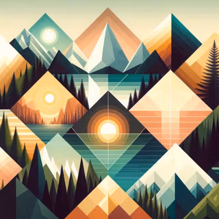 Geometric mountains wallpaper