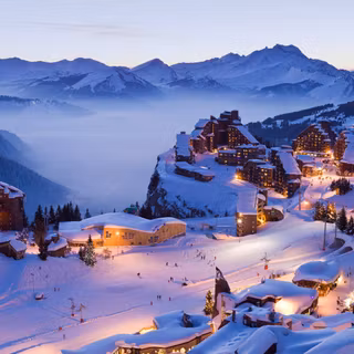 Winter village desktop wallpaper