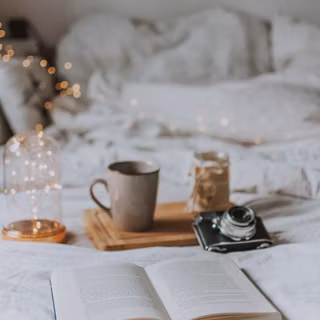 Book and winter wallpaper