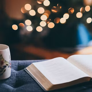 Book and winter wallpaper