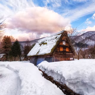 Winter village desktop wallpaper