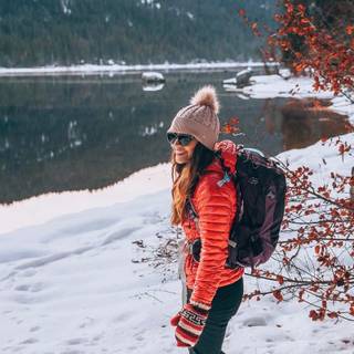 Winter hiker wallpaper