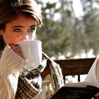 Book and winter wallpaper