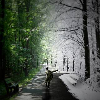 Trippy winter wallpaper