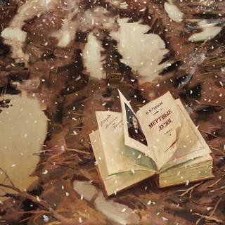 Book and winter wallpaper