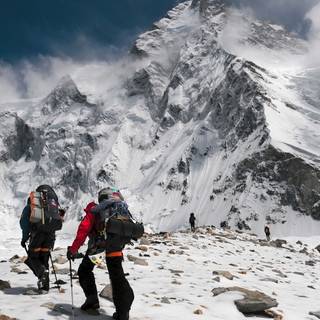 Winter hiker wallpaper