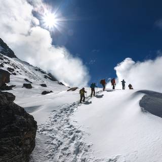 Winter hiker wallpaper