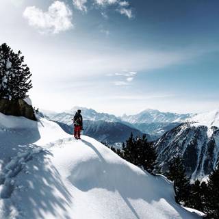 Winter hiker wallpaper