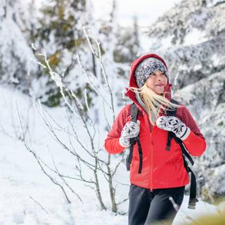 Winter hiker wallpaper