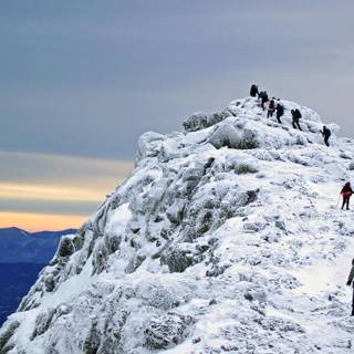 Winter hiker wallpaper