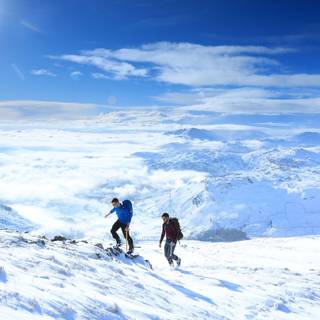 Winter hiker wallpaper