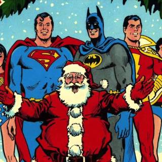 Superhero Xmas wallpaper