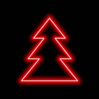 Neon Christmas tree wallpaper