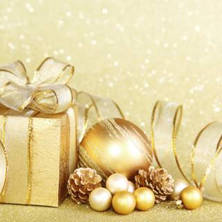 Xmas gold wallpaper