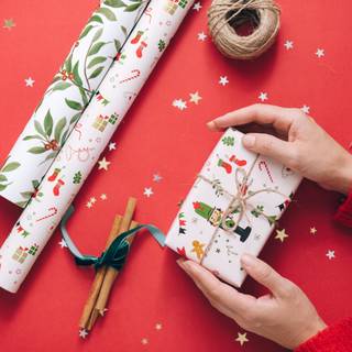 Xmas wrapping wallpaper