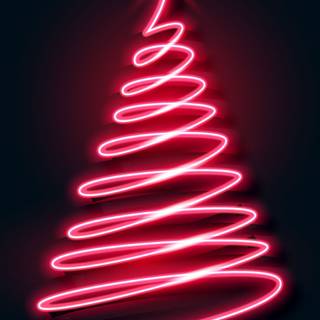 Neon Christmas tree wallpaper