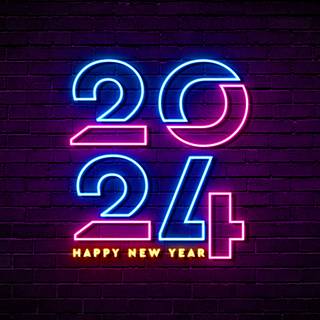 Happy New Year 2024 4k wallpaper