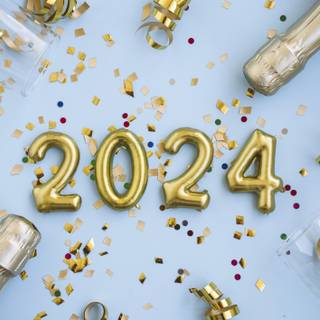 Windows 10 Happy New Year 2024 wallpaper