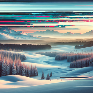 Winter landscape art wallpaper