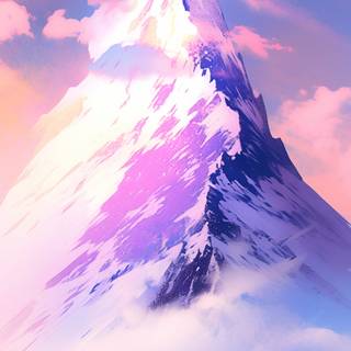 Purple aesthetic winter wallpaper