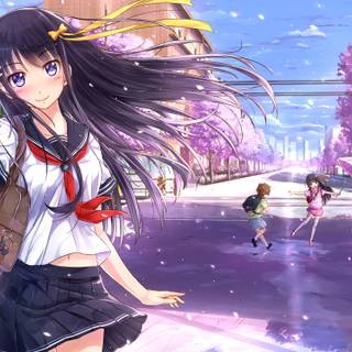 Anime school 4k wallpaper