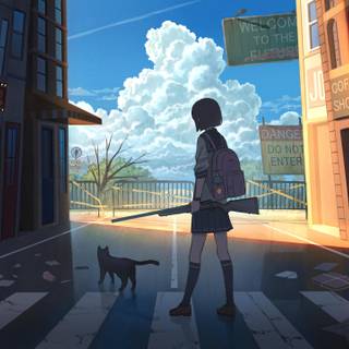 Anime school 4k wallpaper