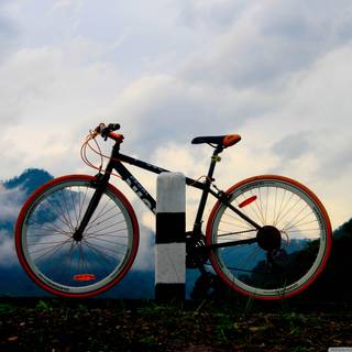 Mountain biking 4k wallpaper