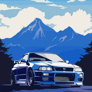 R34 Skyline iPhone wallpaper