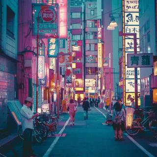 Japan city phone wallpaper