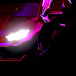 Neon car iPhone wallpaper