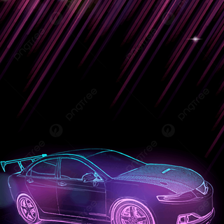 Neon car iPhone wallpaper