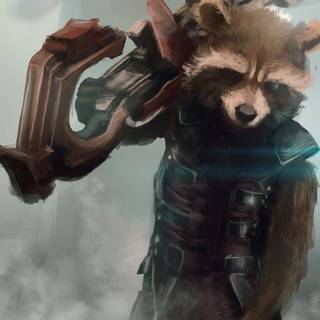 Rocket Raccoon phone wallpaper